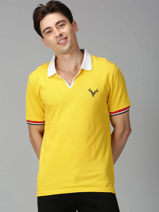 Men T-Shirt Solid Cotton Jadely