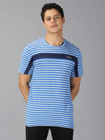 Men T-Shirt Stripes Cotton ShiftWave