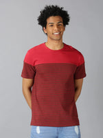 Men T-Shirt Stripes Cotton Dazzling