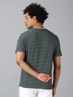 Men T-Shirt Stripes Cotton Tees