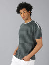 Men T-Shirt Stripes Cotton Tees