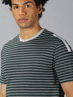 Men T-Shirt Stripes Cotton Tees