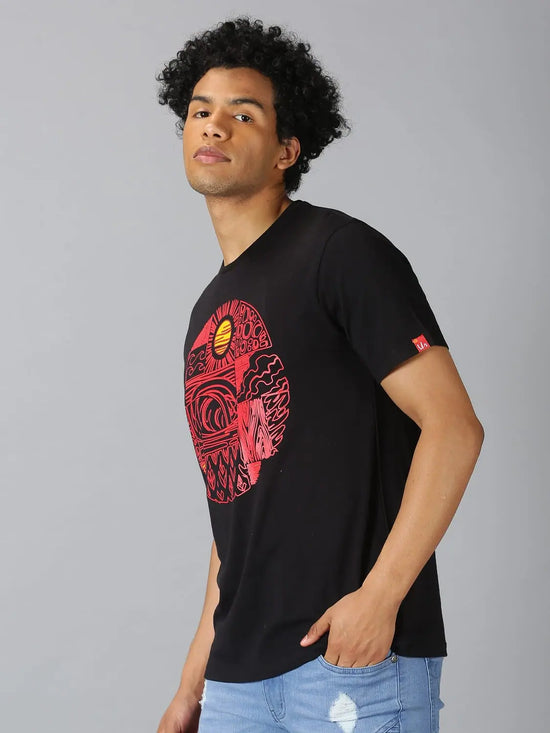 Men T-Shirt Printed Cotton Next Galore