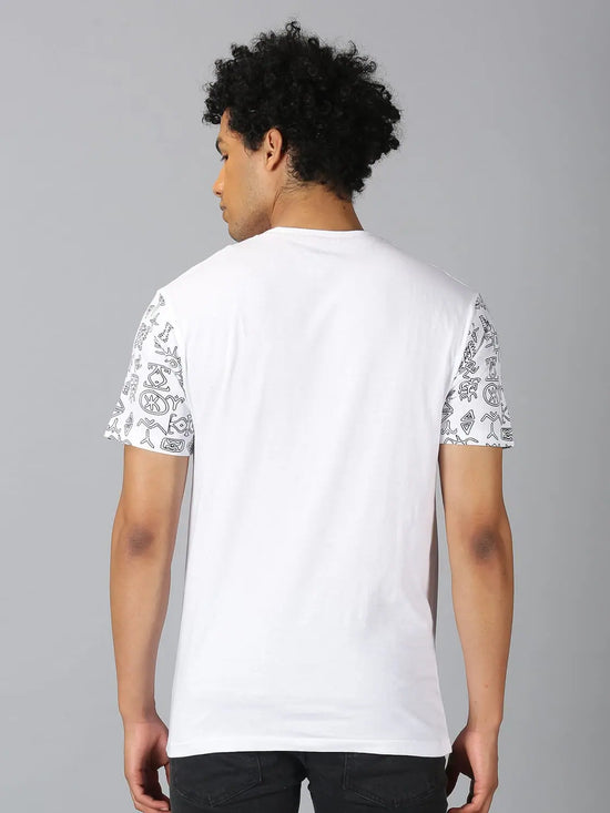 Men T-Shirt Printed Cotton CurveMotto