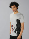 Men T-Shirt Printed Cotton BlueJade T-Shirts