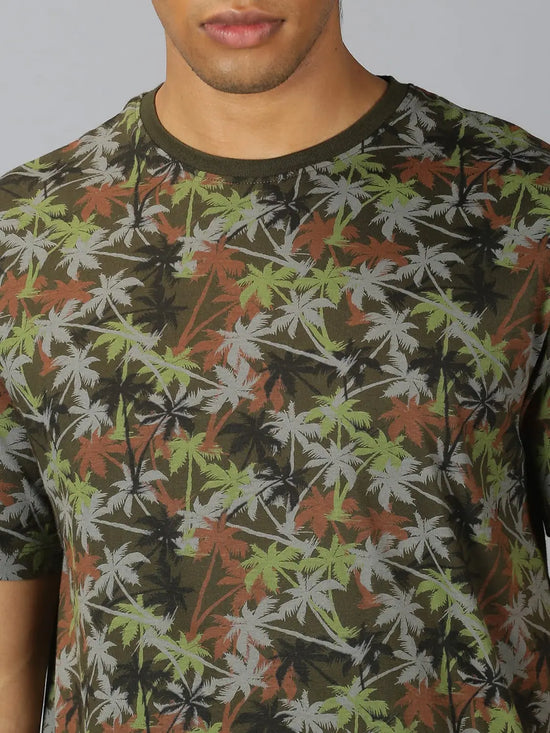 Men T-Shirt Leaf Cotton Undefeated