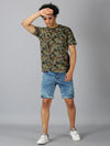 Men T-Shirt Leaf Cotton Undefeated