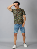 Men T-Shirt Leaf Cotton Undefeated