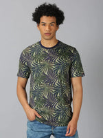 Men T-Shirt Leaf Cotton Eleven West