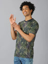 Men T-Shirt Leaf Cotton Eleven West