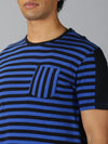 Men T-Shirt Stripes Cotton Off