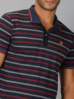 Men T-Shirt Stripes Cotton Promo