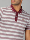 Men T-Shirt Stripes Cotton Skreened