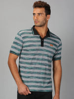 Men T-Shirt Stripes Cotton Clockwise Tees