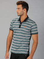 Men T-Shirt Stripes Cotton Clockwise Tees