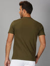 Men T-Shirt Solid Cotton Twisted