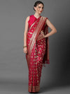 Luxury Sareemall Pink Festive Silk Blend Woven Design Saree With Unstitched Blouse