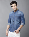 Yovish Men Vibrant Casual Blue Shirt