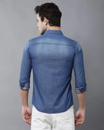 Yovish Men Vibrant Casual Blue Shirt