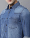 Yovish Men Vibrant Casual Blue Shirt