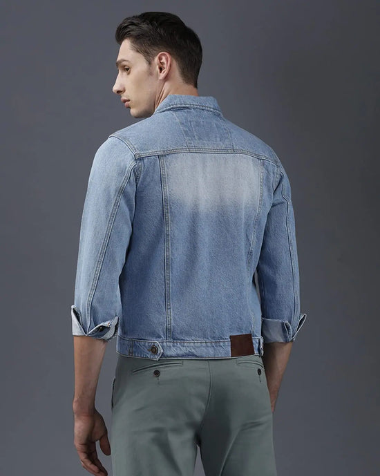 Yovish Full Sleeve Washed Men Denim Jacket