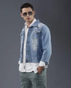 Yovish Full Sleeve Washed Men Denim Jacket