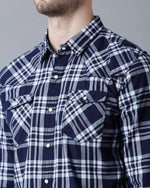 Yovish Men Checkered Casual Blue Shirt