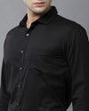 Yovish Men Solid Formal Black Shirt