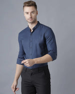 Yovish Mens Casual Blue Shirt