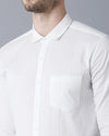 Yovish Men Solid Formal Bright White Shirt