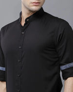 Yovish Men Solid Gig Black Shirt