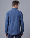 Yovish Men Solid Casual Thick Blue Shirt