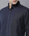 Yovish Men High Casual Blue Shirt