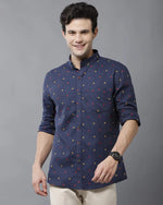 Yovish Men Urban Casual Blue Shirt