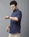 Yovish Men Urban Casual Blue Shirt