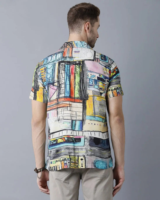 Yovish Men Printed Regular Multicolor Shirt