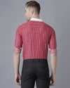 Yovish Men Striped Casual Red Shirt