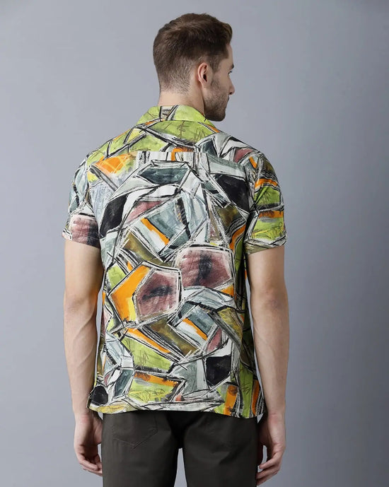 Yovish Men Printed Multicolor Shirt