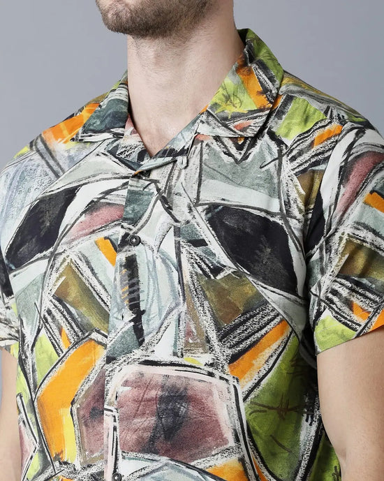 Yovish Men Printed Multicolor Shirt