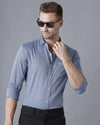 Yovish Men Solid Casual Light Blue Shirt