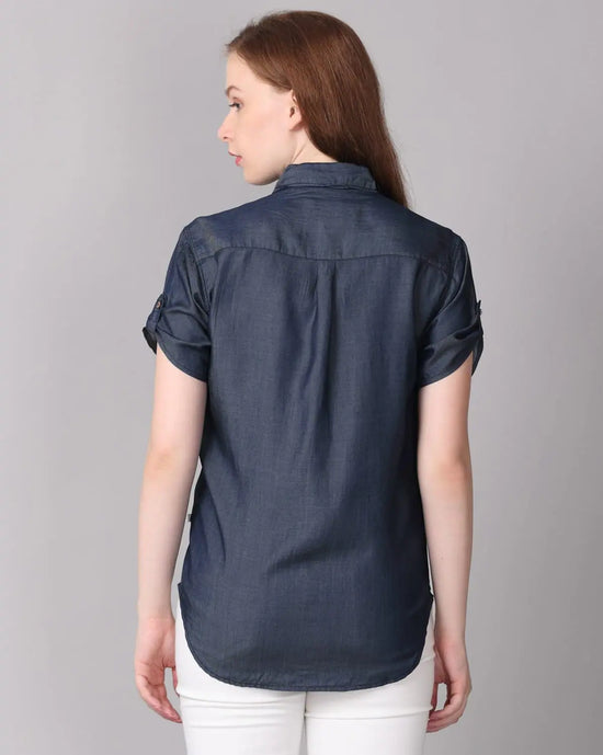 Prototype Washed Casual Blue Shirt