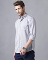 Yovish Men Solid Casual Grey Shirt