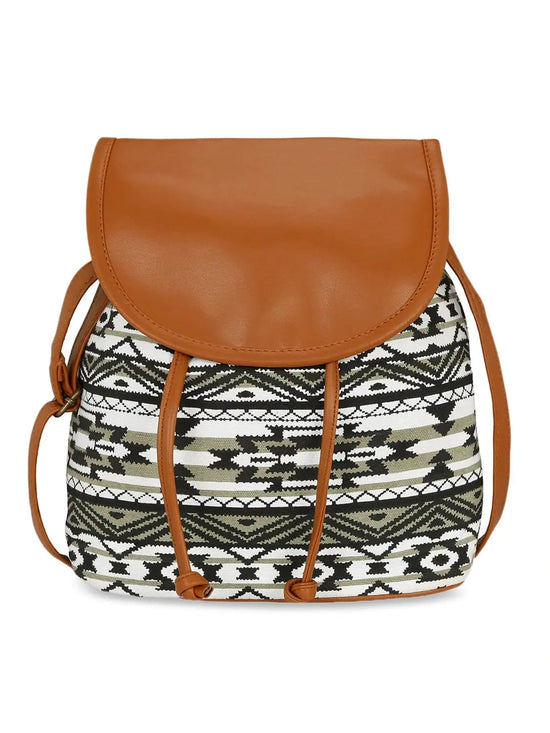 KLEIO Printed monocrome casual canvas Slingbag