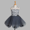 Toy Balloon Kids Grey Knee Length Girls Party Wear Dress