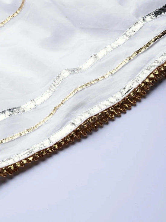 Juniper White Cotton Voile Solid Sharara