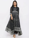 Juniper Mint Georgette Printed Anarkali Kurta With Palazzo