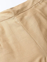 Juniper Gold Cotton Solid Straight Pants