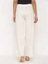 Juniper Ivory Rayon Solid Straight Pants