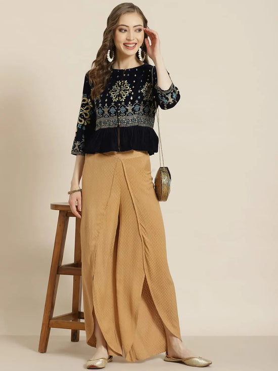 Juniper Gold Rayon Dobby Dhoti Pants