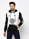 Men Black White Printed Full Sleeve Sweatshirt